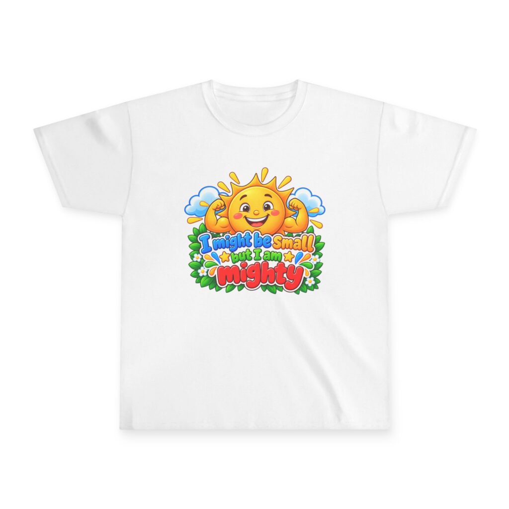 Cute Sunshine Emoji Mighty Message Youth T-Shirt