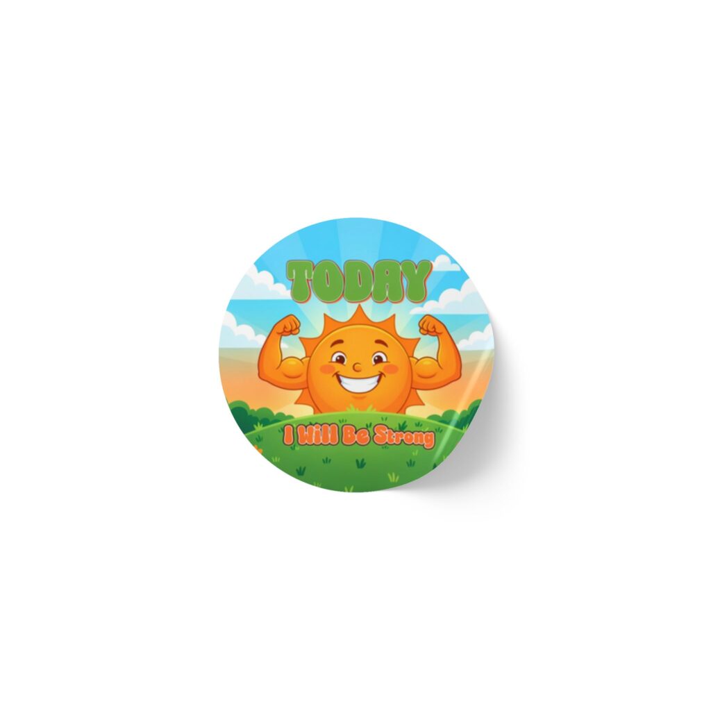 Toady I Will Be Strong Motivational Sticker Label Rolls